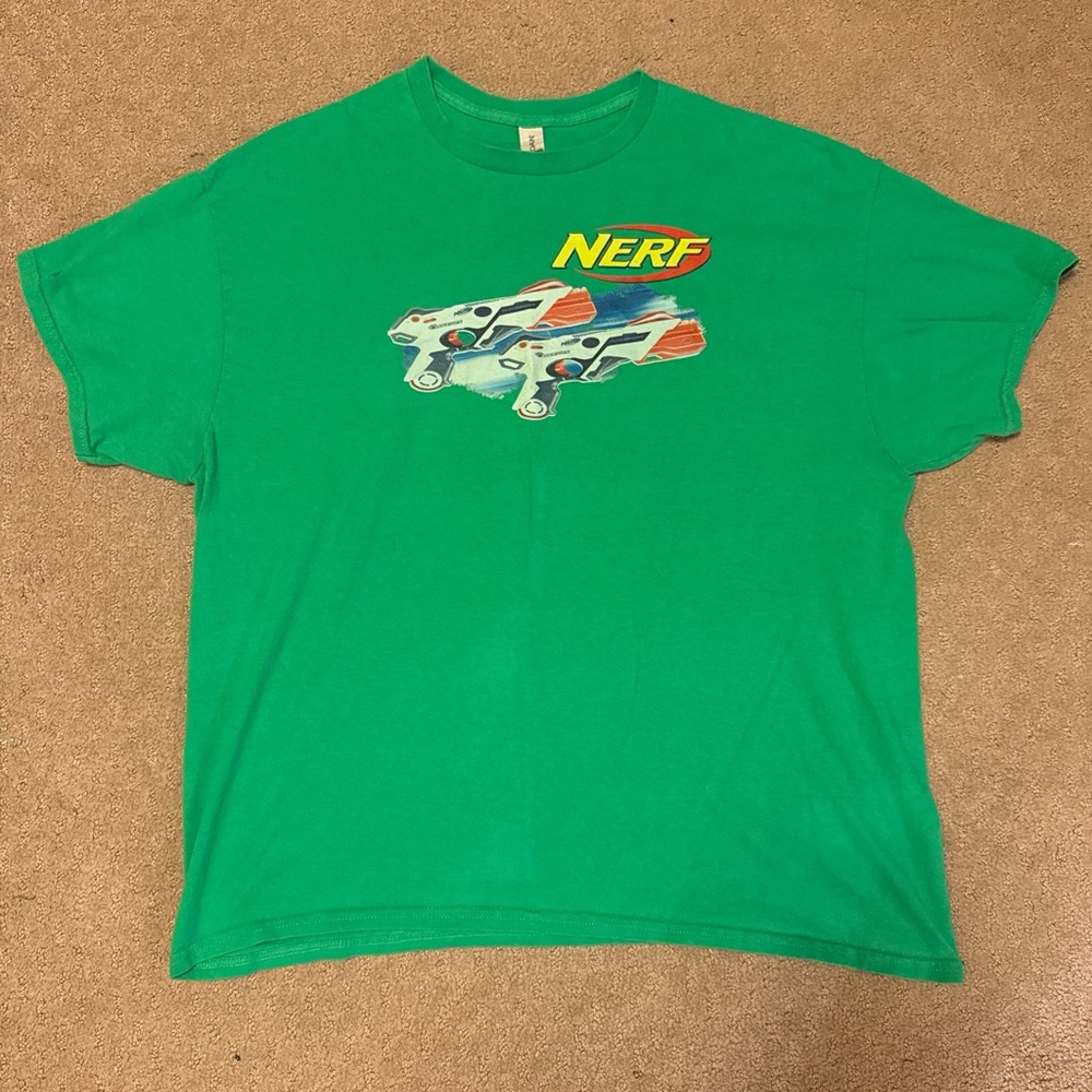 Vintage Green Nerf Cotton T-Shirt